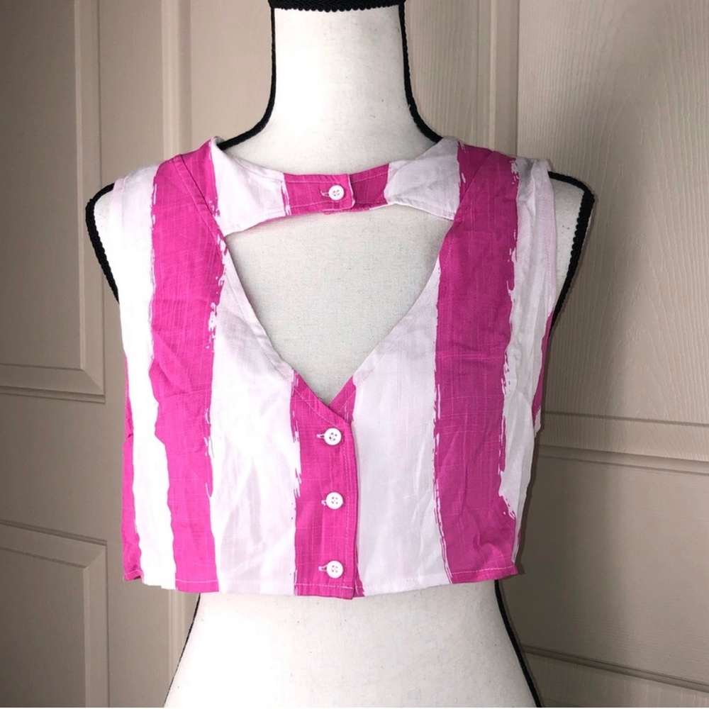 Millau: Striped Crop Top